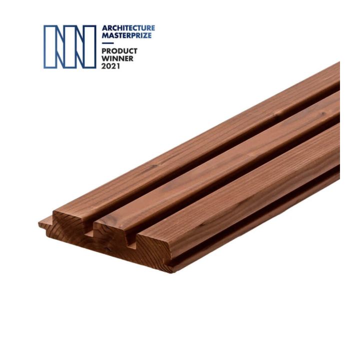 Lämpöpuupaneeli Lunawood Triple Thermo D kuusi 32 x 140 (per metri)