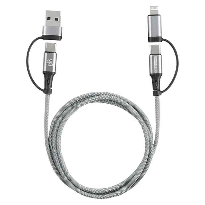 USB-kaapeli Bauhaus 2+2 hopea 1 m