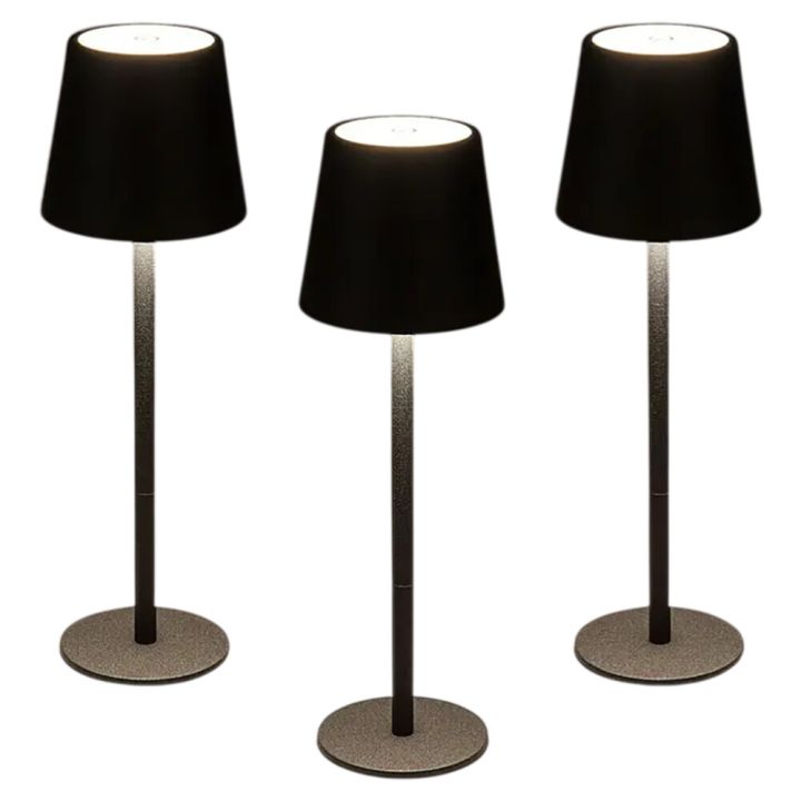 Ulkopöytävalaisin Starlux Paola mini musta 3 kpl