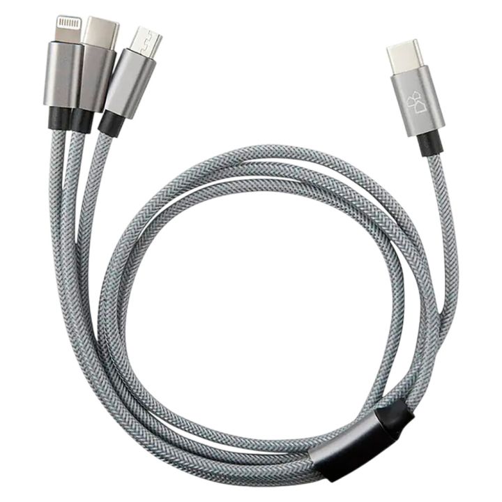 USB-kaapeli Bauhaus 3in1 harmaa 3 m