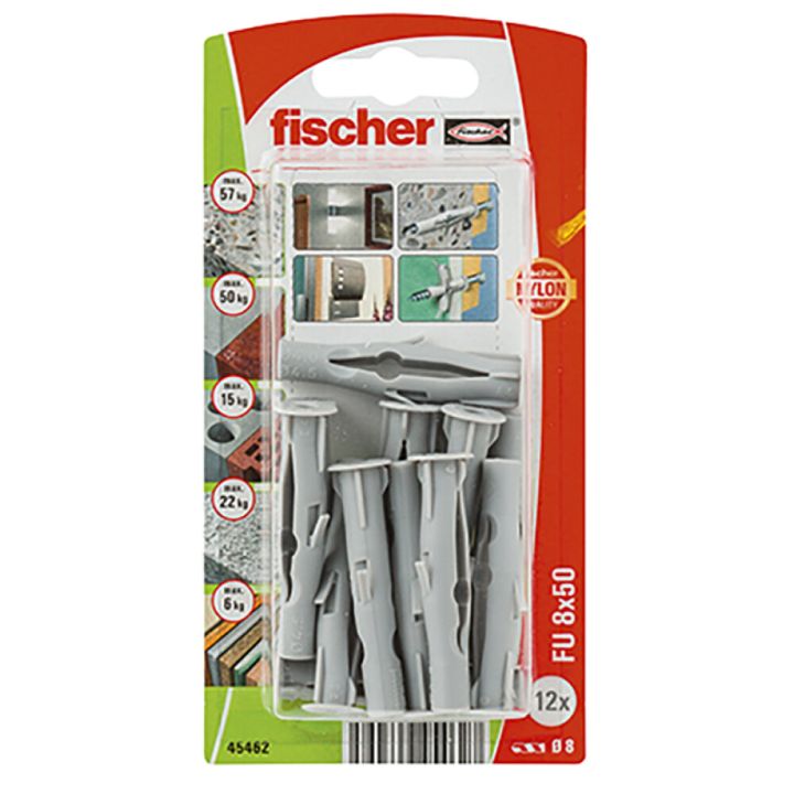 Tulppa Fischer FU 8 x 50 mm K 12 kpl/pkt