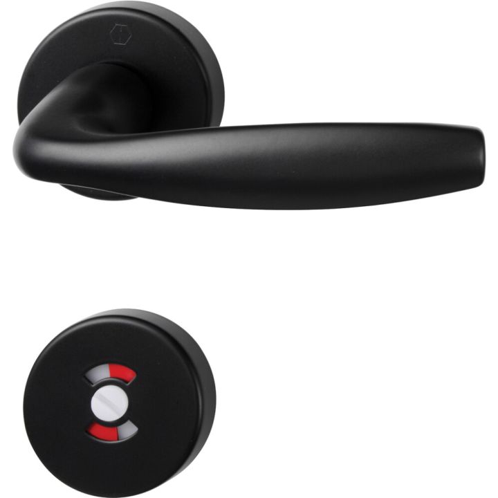 Väliovenpainike Swedoor New York Musta WC-vääntönuppilla