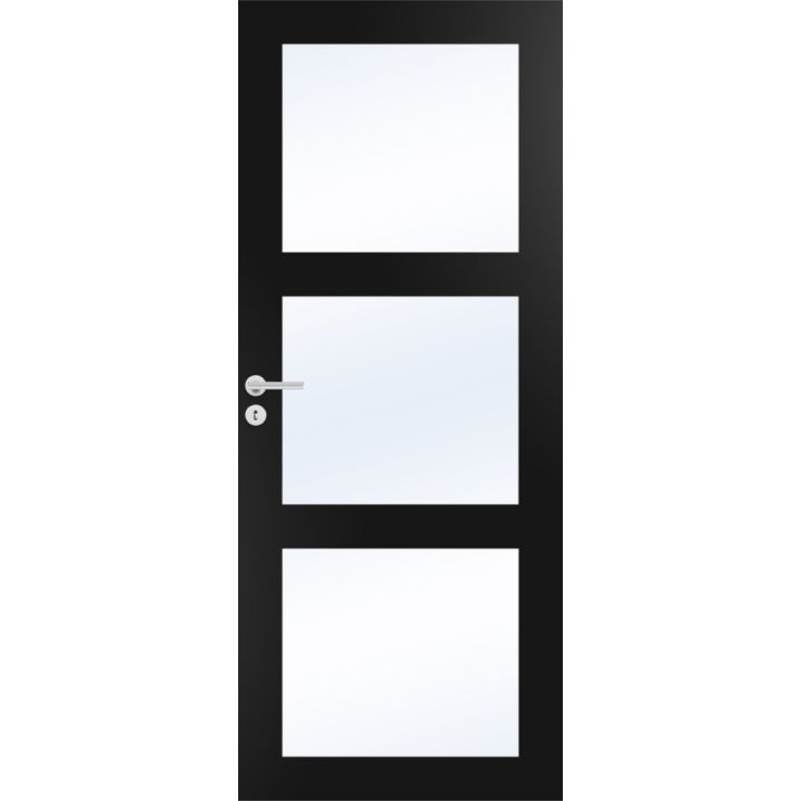 Massiivikehysovi Swedoor Unique 507 musta kirkas lasi