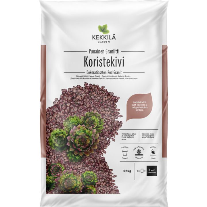 Koristekivi Kekkilä Punainen Graniitti 25 kg