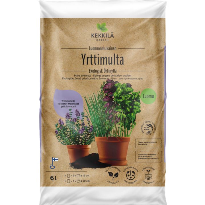 Yrttimulta Kekkilä luonnonmukainen 6 l