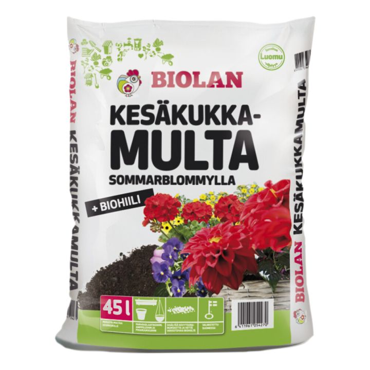 Kesäkukkamulta Biolan 45 l