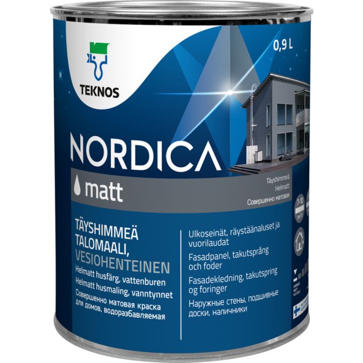 Talomaali Teknos Nordica Matt Musta