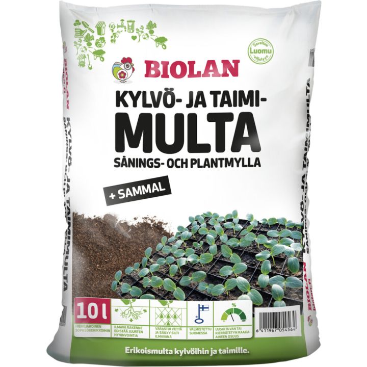 Kylvö- ja taimimulta Biolan 10 l