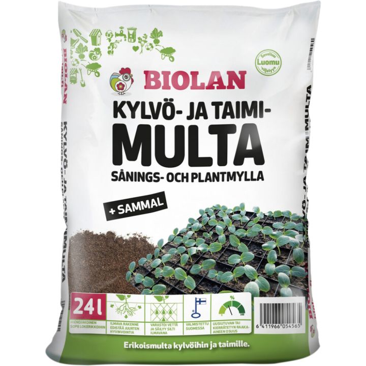 Kylvö- ja taimimulta Biolan 24 l