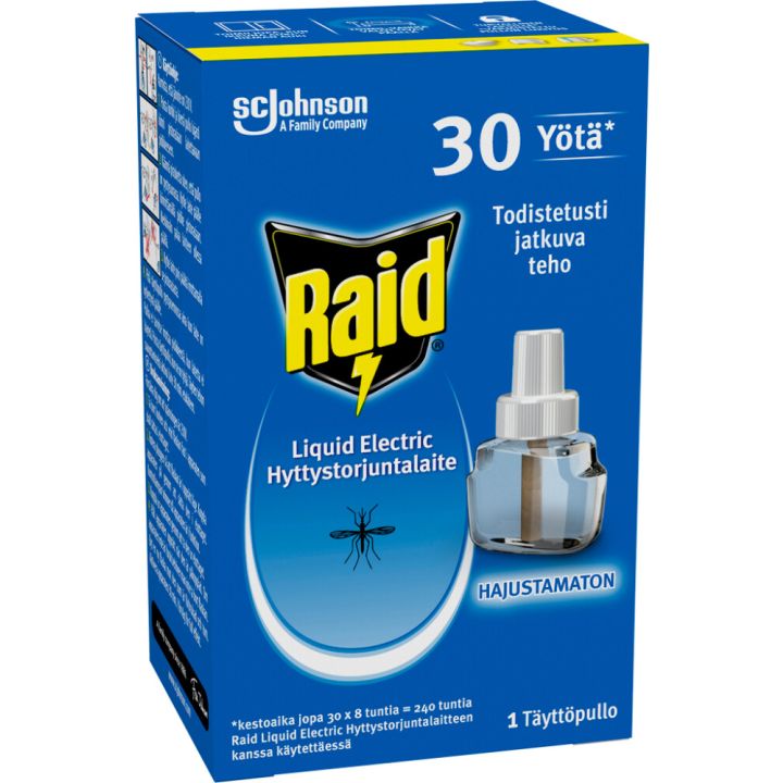 Täyttöpakkaus Raid Liquid Electric hyttyskarkotin