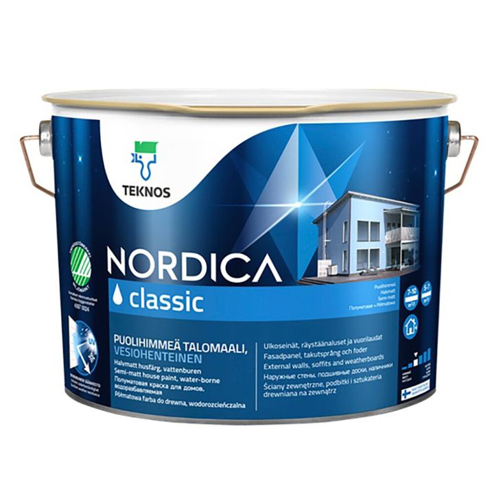 Talomaali Teknos Nordica Classic Punainen 9 l