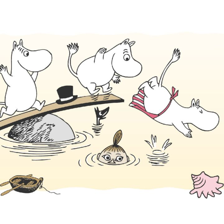 Boordi Sandudd Muumit Uimassa 10 m x 13,5 cm Vaaleankeltainen