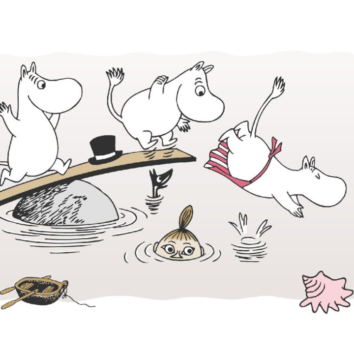 Boordi Sandudd Muumit Uimassa 10 m x 13,5 cm Harmaa