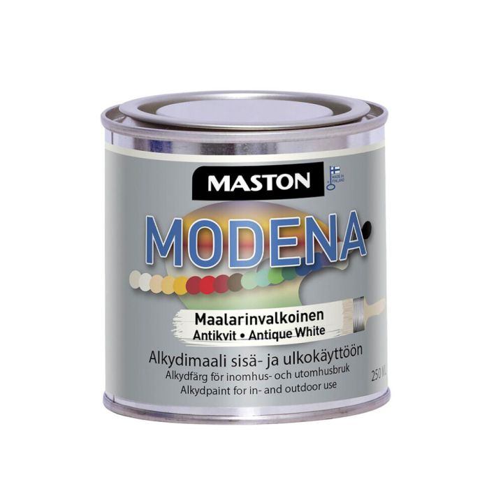 Alkydimaali Maston Modena Maalarinvalkoinen 250 ml