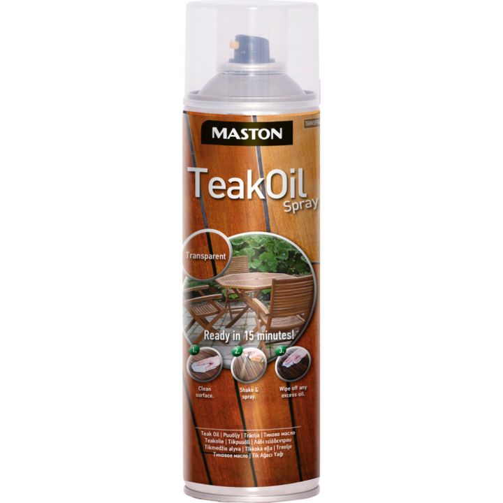 Teak Oil Spray Maston 500 ml Väritön