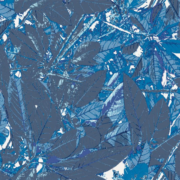 Kuitutapetti Belle Sininen/siniset lehdet