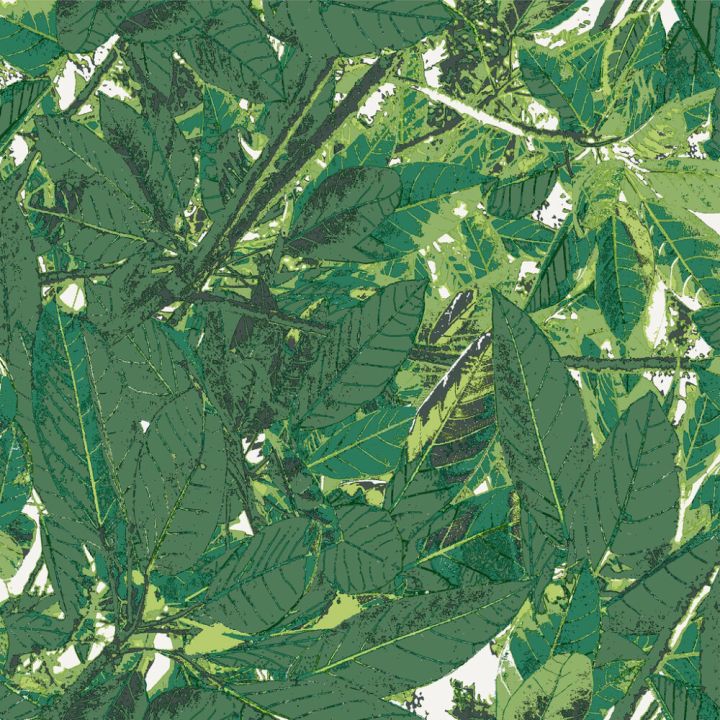 Kuitutapetti Belle Vihreät/vihreät lehdet