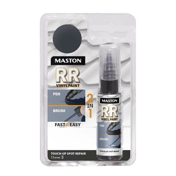 Maalikynä Maston RR Touch-up 2in1 12 ml Tummanharmaa