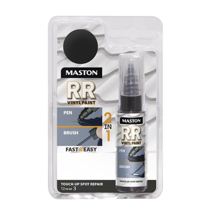 Maalikynä Maston RR Touch-up 2in1 12 ml Musta