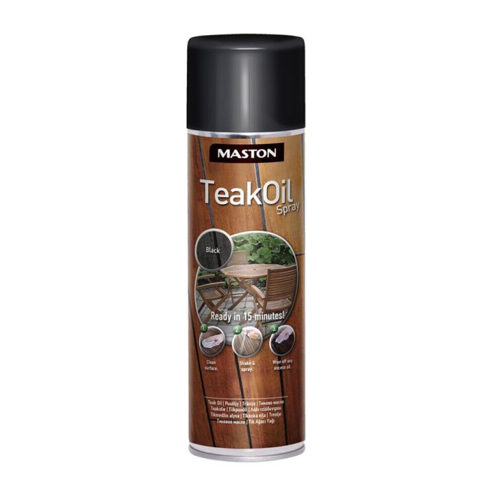 Puuöljyspray Maston Teak Oil musta 500 ml