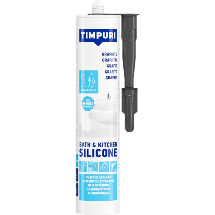 Silikonimassa Timpuri Bath & Kitchen 310 ml  Grafiitti
