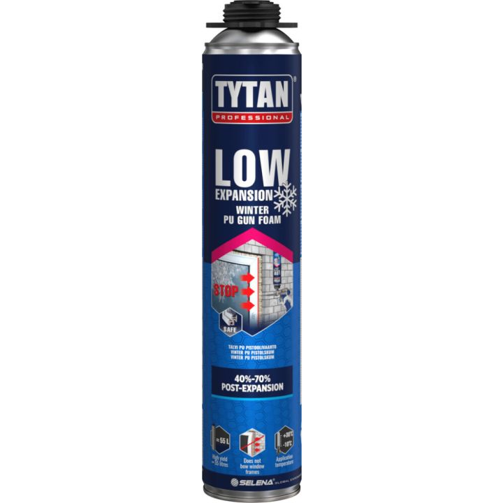 PU-pistoolivaahto Tytan Low Expansion Talvi 750 ml