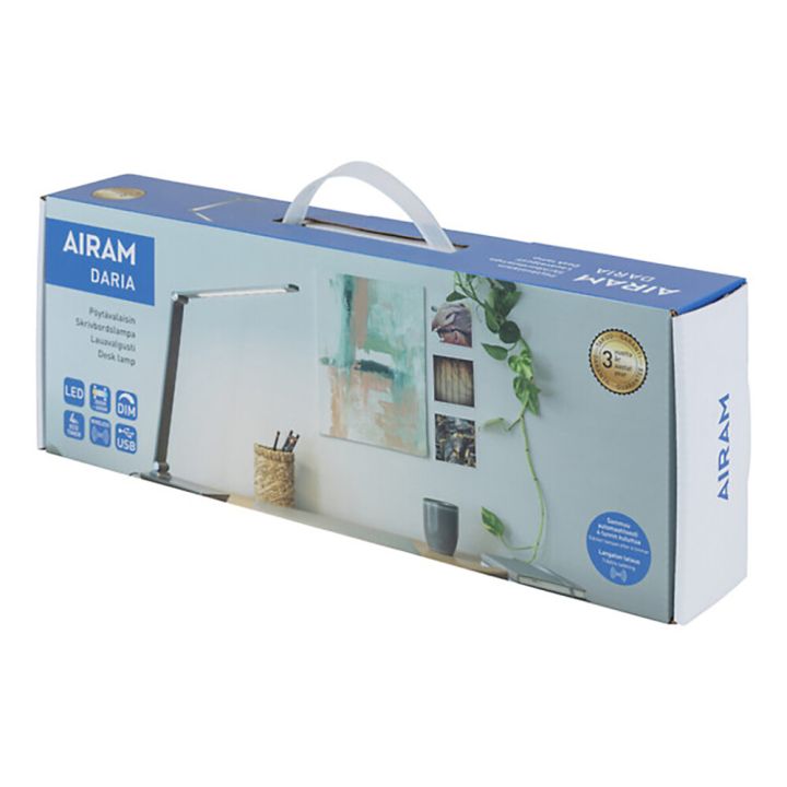 LED-pöytävalaisin Airam Daria 10W 3000–6000K 575lm