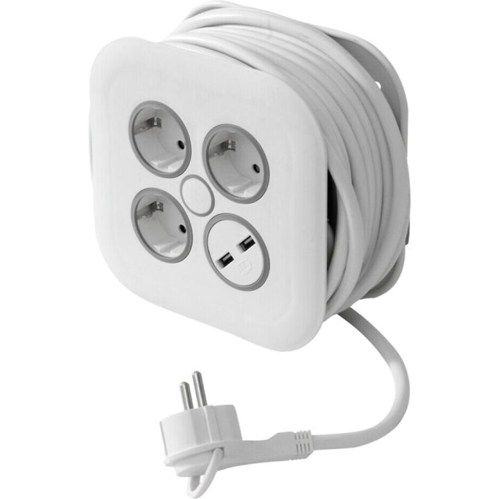 Jatkojohtokela Airam 3-os. 2 USB-A 7 m