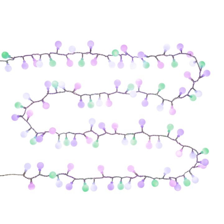 LED-valosarja Airam Bebe 100-os monivärinen 200 cm Roosa Nauha