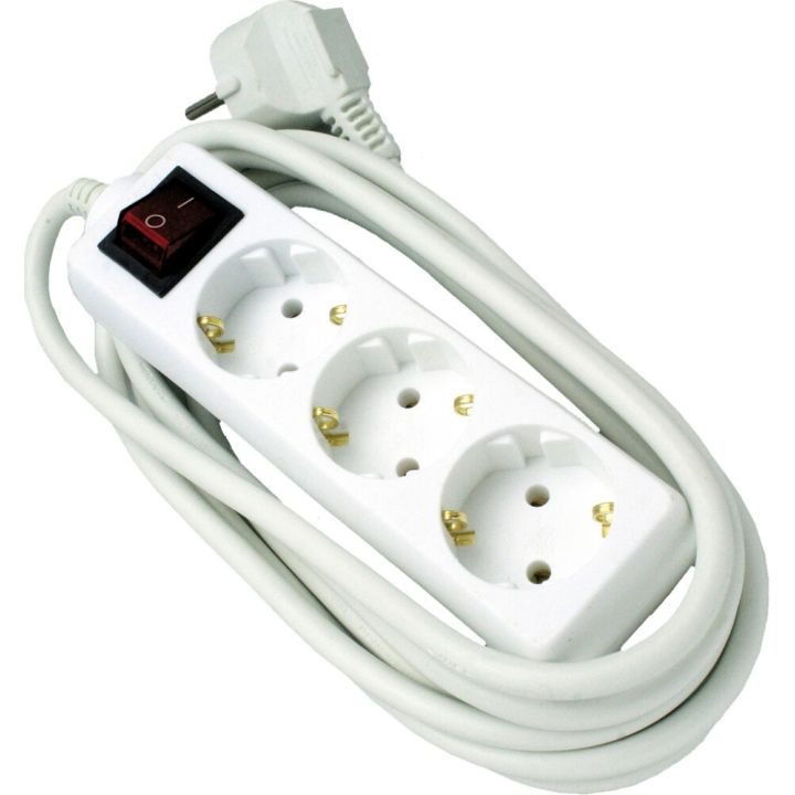 Sisäjatkojohto Opal 3-Os 1,5 m Lapsisuojattu Kytkimellä