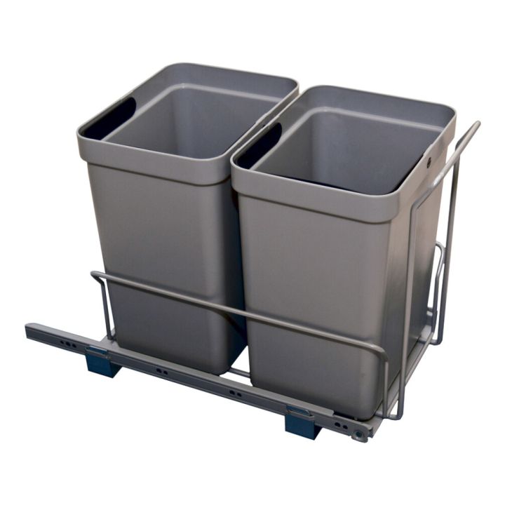 Jätesankovaunu Mever 2 x 10 l harmaa