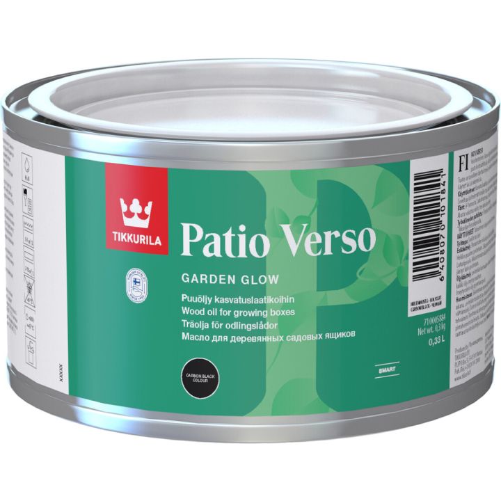Puuöljy Tikkurila Patio Verso Hiilenmusta