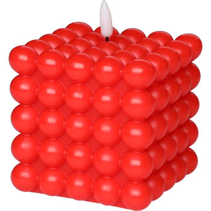Kuplakynttilä 3D liekki 10 cm punainen