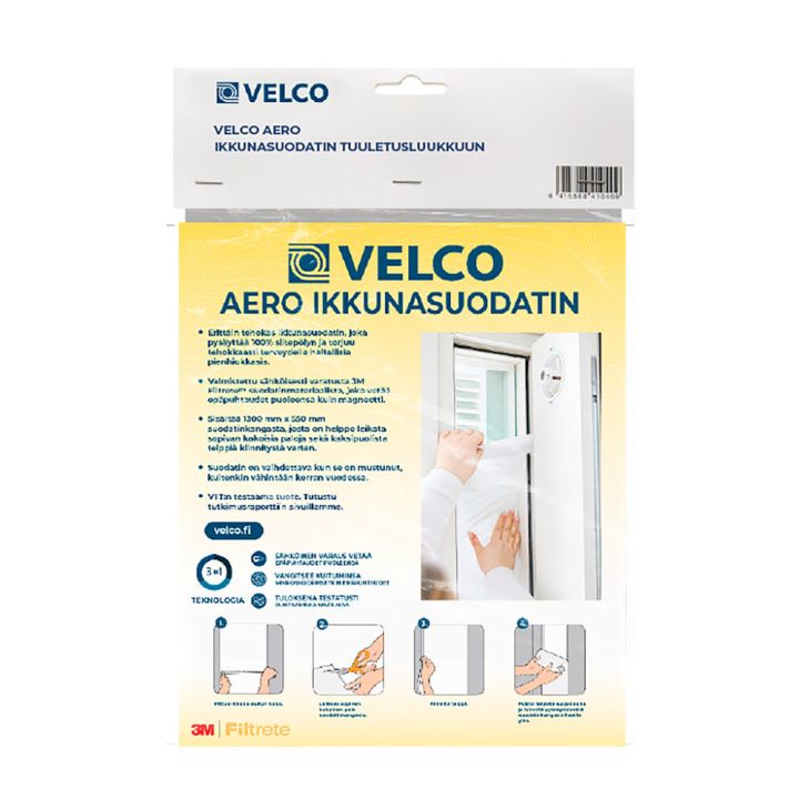 Aero ikkunasuodatin Velco 1300 x 550 mm