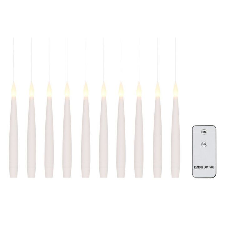 Leijuvat LED-taikakynttilät Finnlumor valkoinen 18 cm 10 kpl/pkt