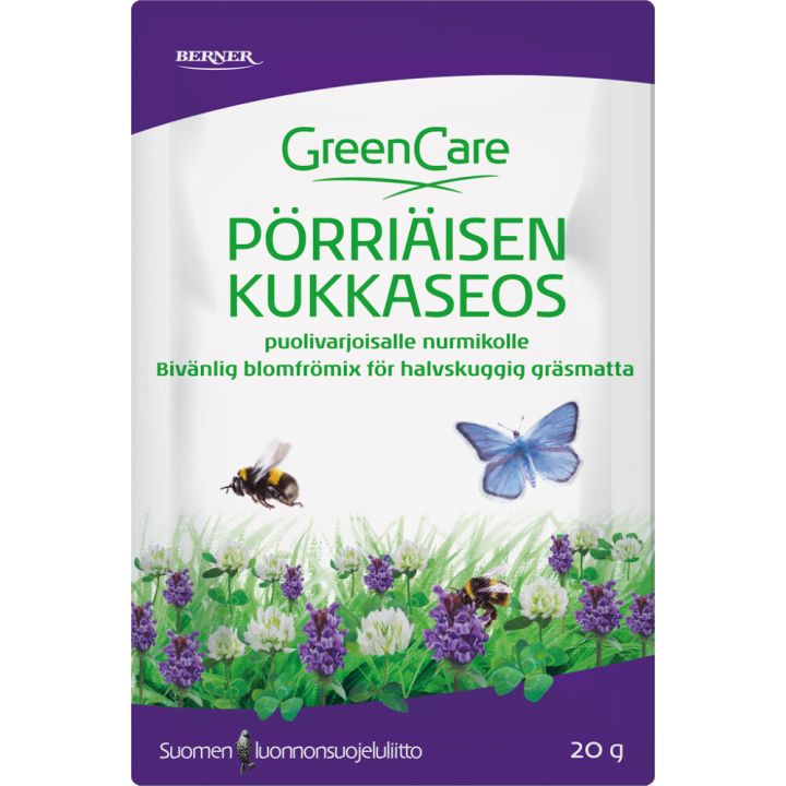 Pörriäisen kukkaseos Greencare puolivarjoiselle nurmikolle 20 g