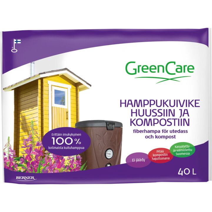 Hamppukuivike Greencare käymälään ja kompostiin 40 l