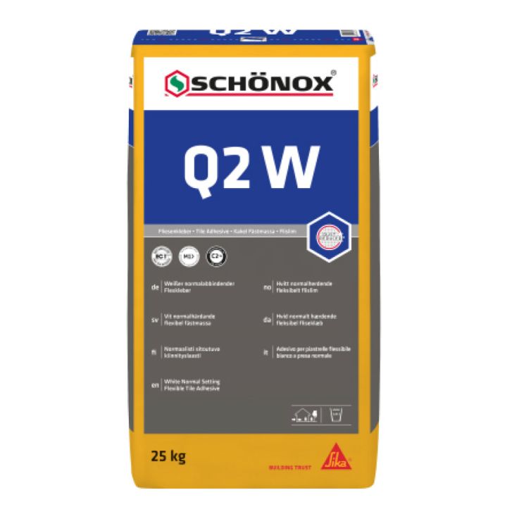 Kiinnityslaasti Schönox Q2 W 25 kg valkoinen