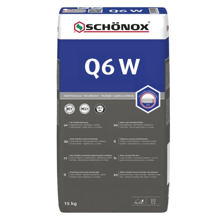 Kiinnityslaasti Schönox Q6 W 15 kg valkoinen