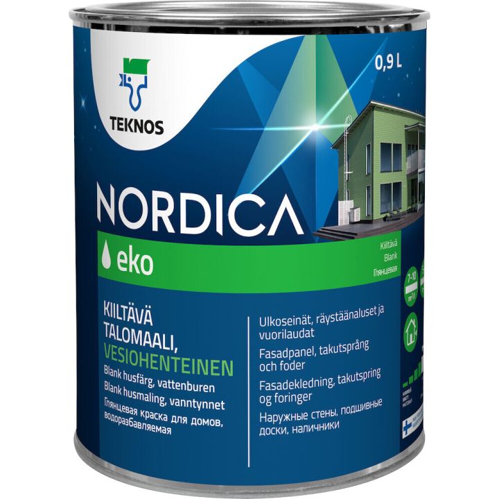 Talomaali Teknos Nordica Eko Punainen 0,9 l