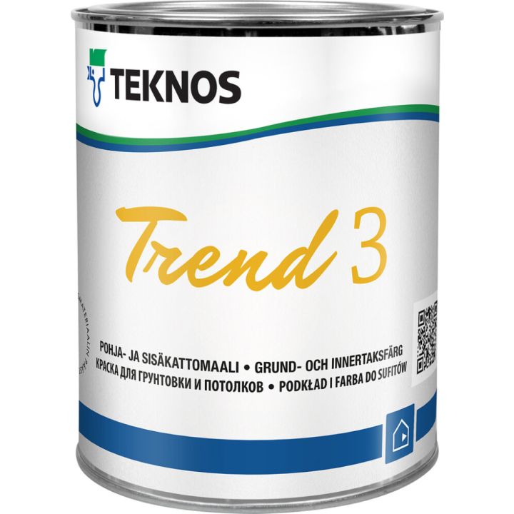 Pohja - ja sisäkattomaali Teknos Trend 3