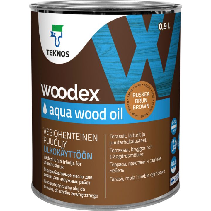 Puuöljy Teknos Woodex Aqua Wood Oil Ruskea