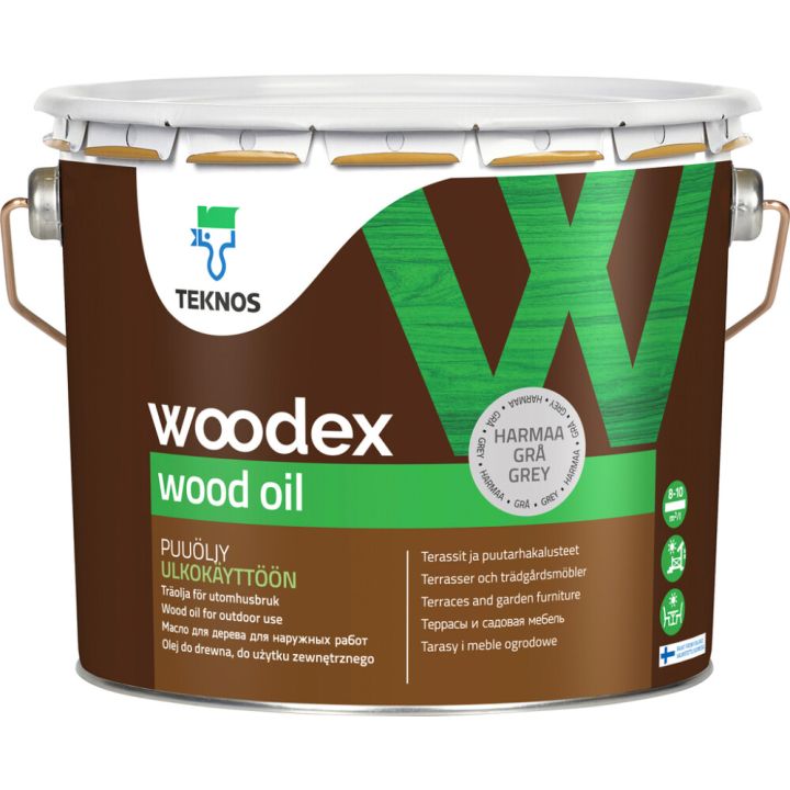 Puuöljy Teknos Woodex Wood Oil Harmaa 2,7 l