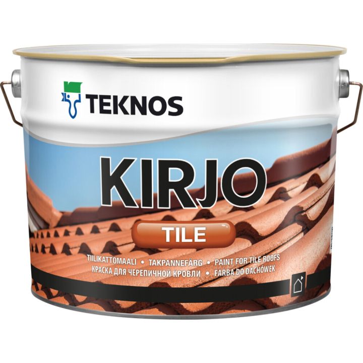 Tiilikattomaali Teknos Kirjo Tile Ruskea 10 L