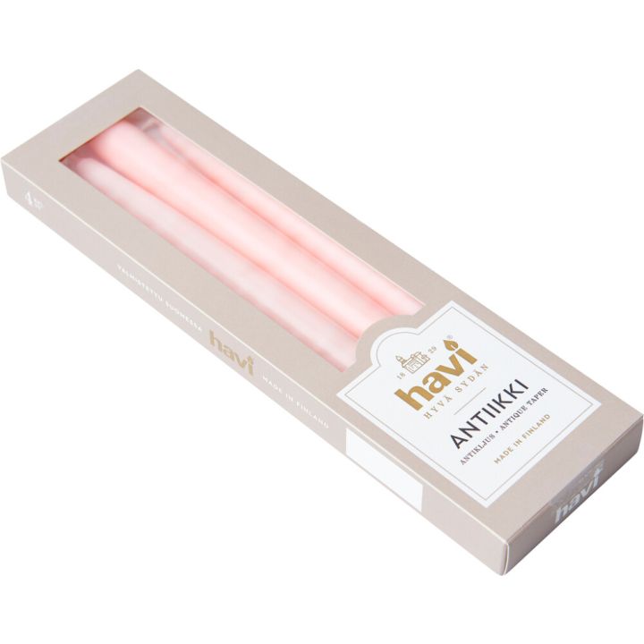 Antiikkikynttilä Havi 28 cm 4 kpl puuteri