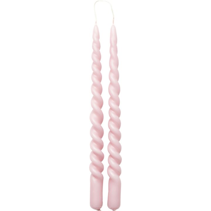 Kierrekynttilä Havi's 30 cm 2 kpl roosa