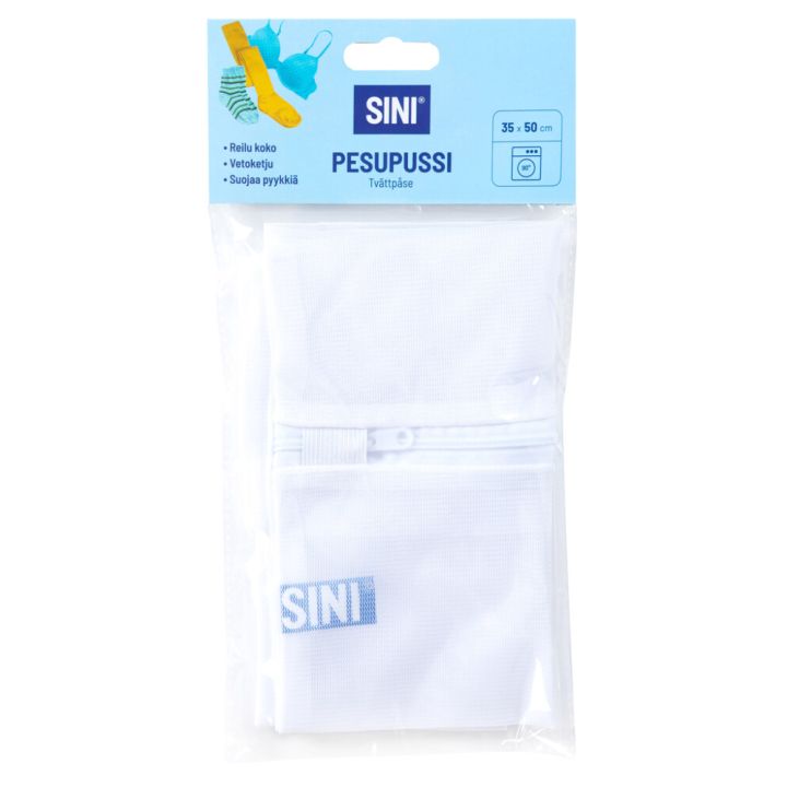 Pesupussi Sini valkoinen 35 x 50 cm