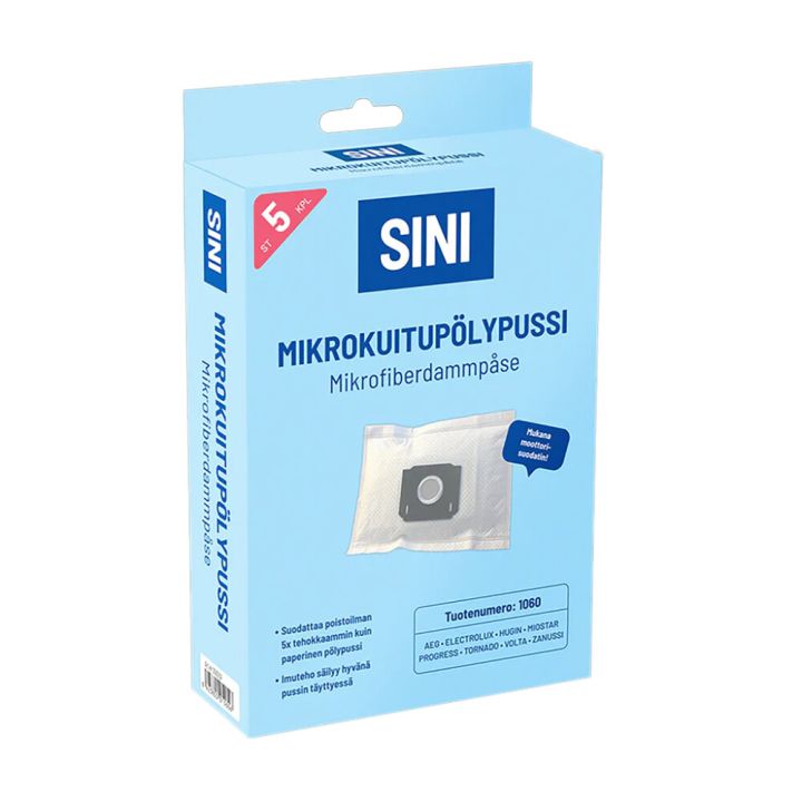 Mikrokuitupölypussi Sini 1060 5 kpl