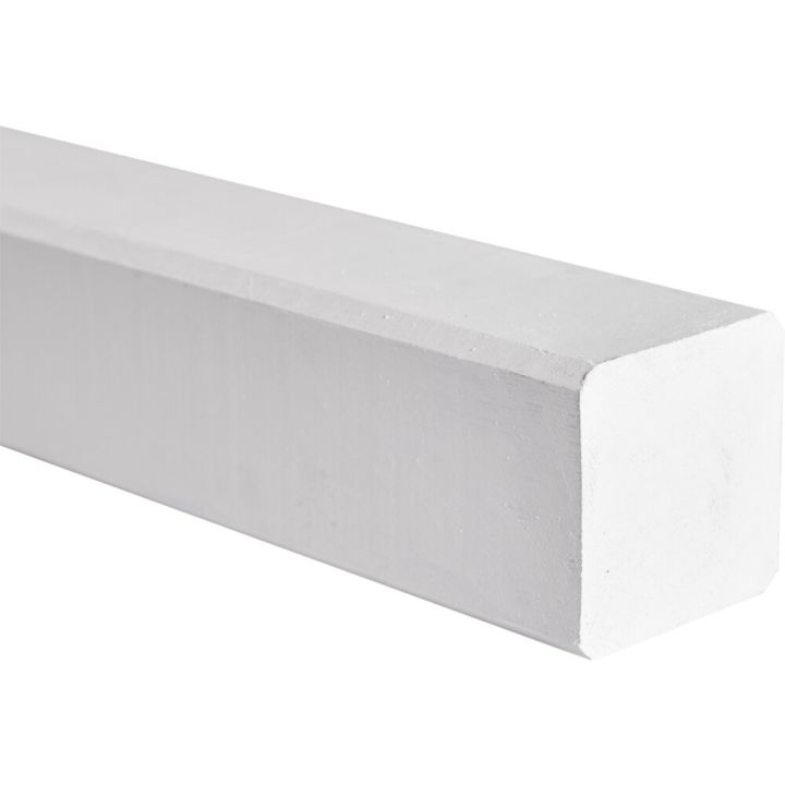 Puutolppa 6,8 x 6,8 x 128 cm valkoinen