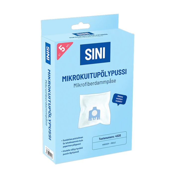 Mikrokuitupölypussi Sini 4520 5 kpl